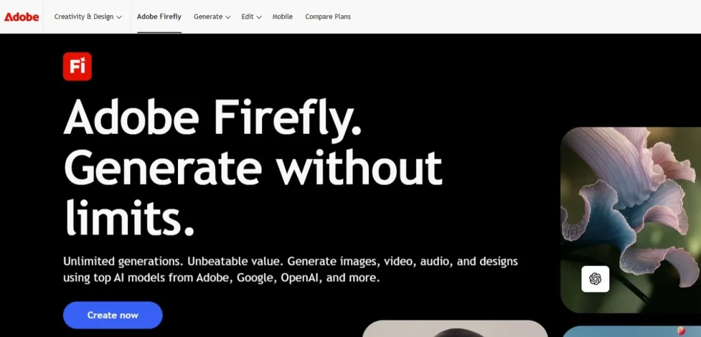 Adobe Firefly — ИИ-генератор видео для YouTube