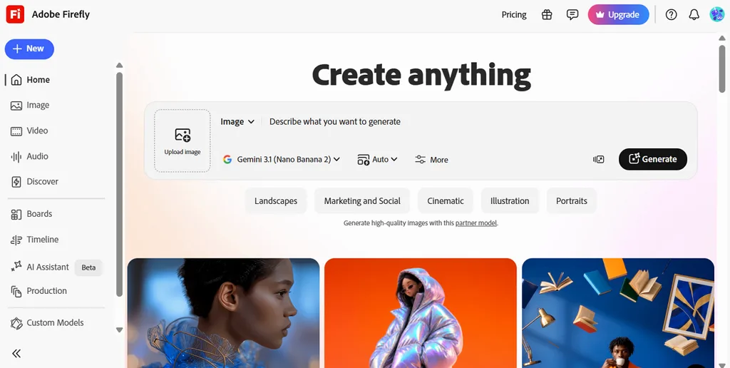 generate photorealistic content in Firefly
