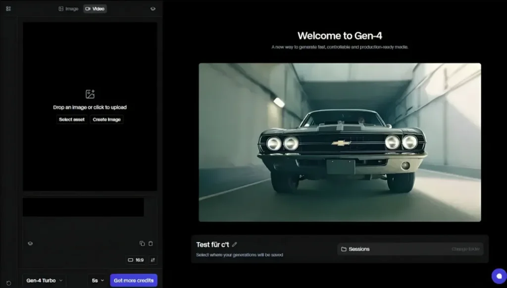 make video via runway gen 4.5 model