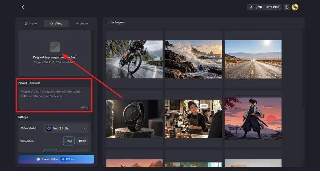 add photo and motion instructions