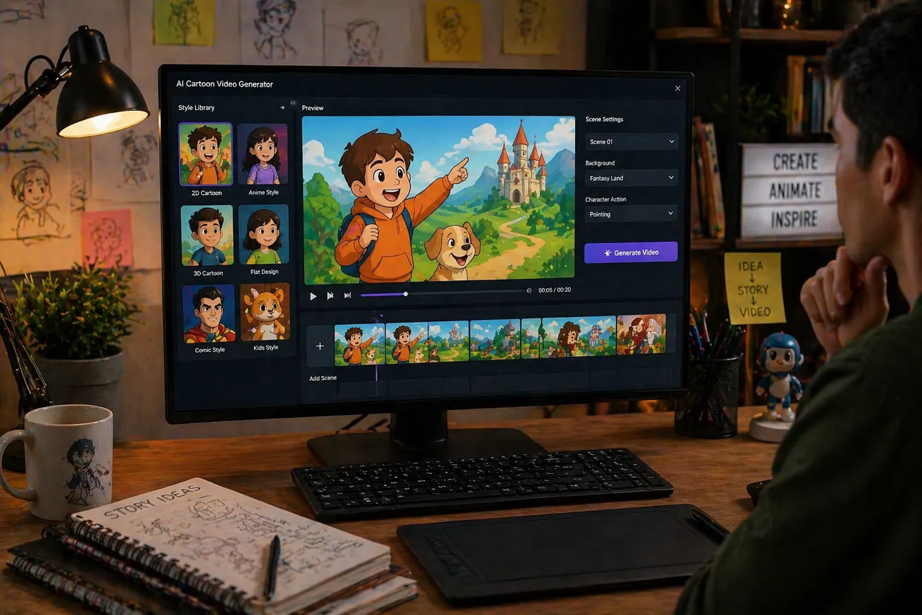 top best ai cartoon video generators