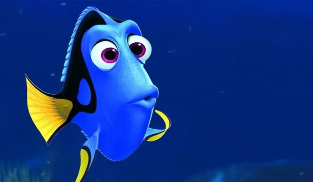 海で困惑する Dory