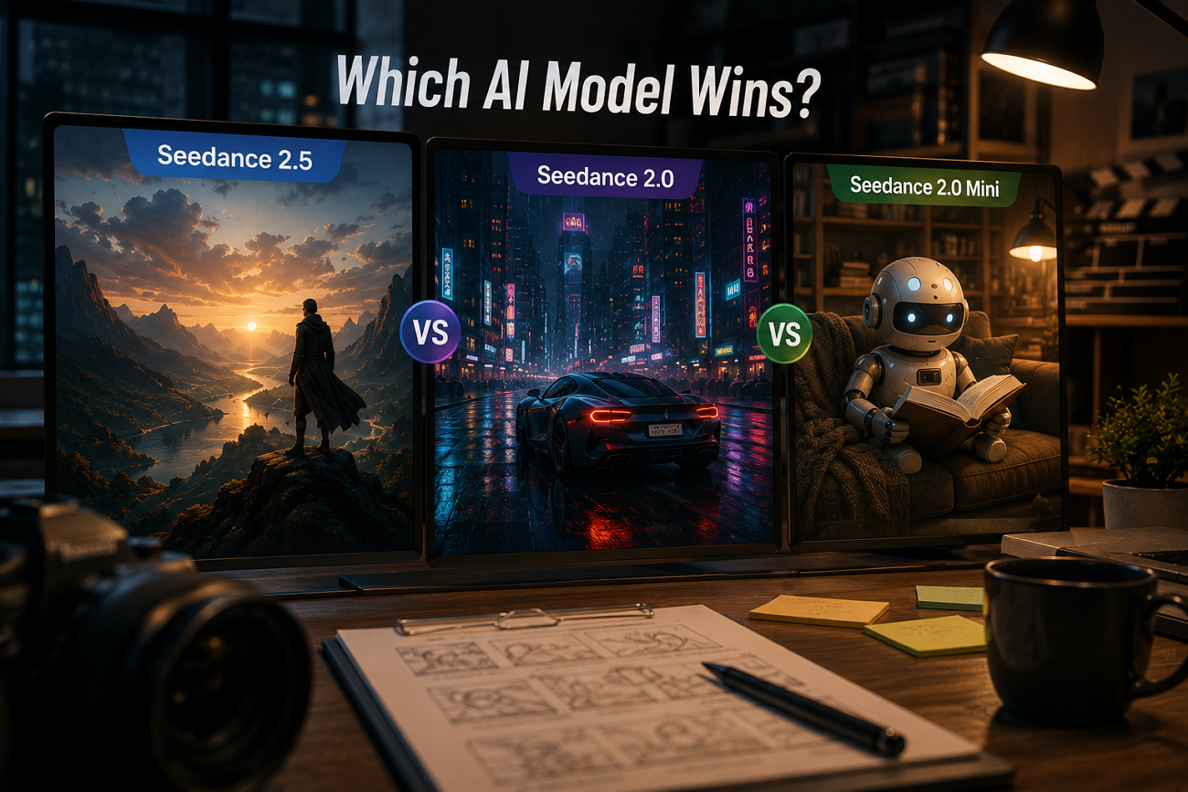 Seedance 2.5 vs 2.0 vs 2.0 Mini: Which AI Model Wins?