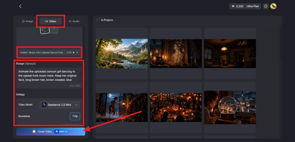 set up mp3 video generation