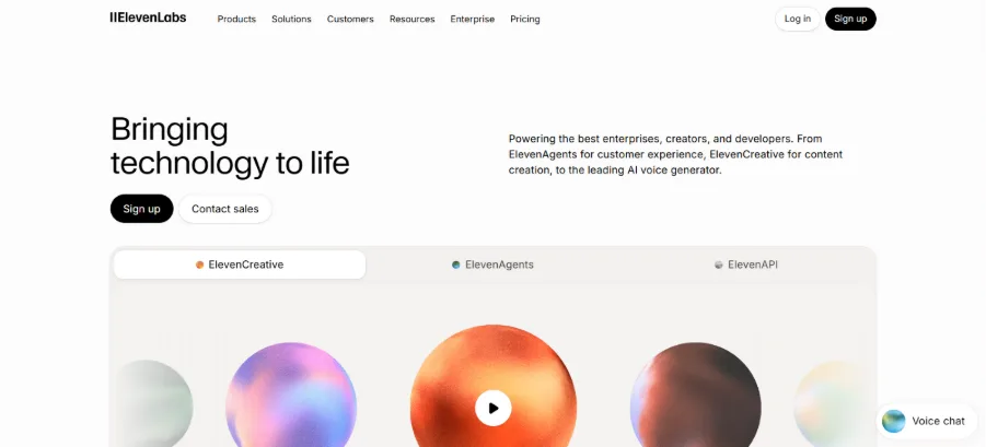 ElevenLabs AI voice generator platform