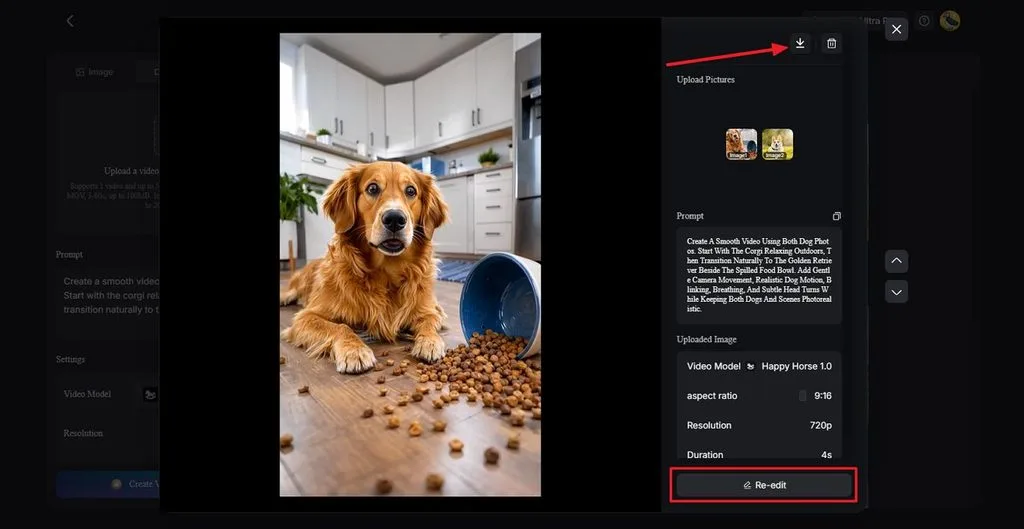 review generated video before download