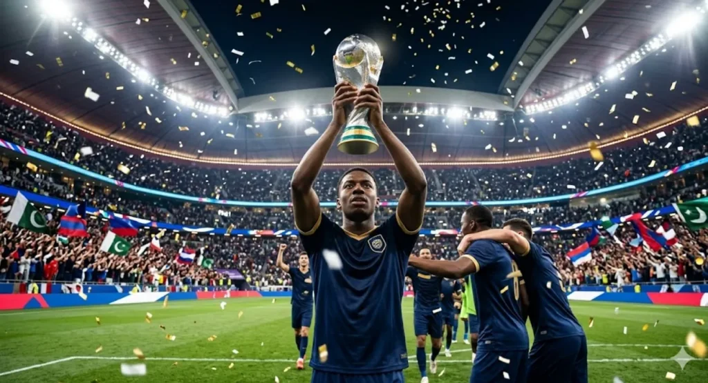Prompt: Spieler mit Pokal
