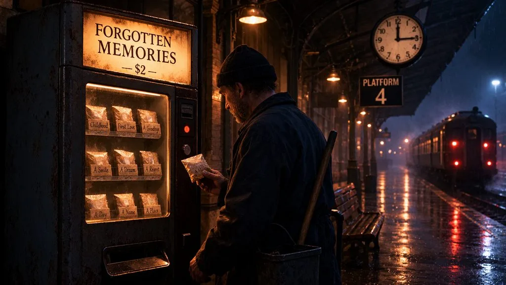stranger buying memories at station