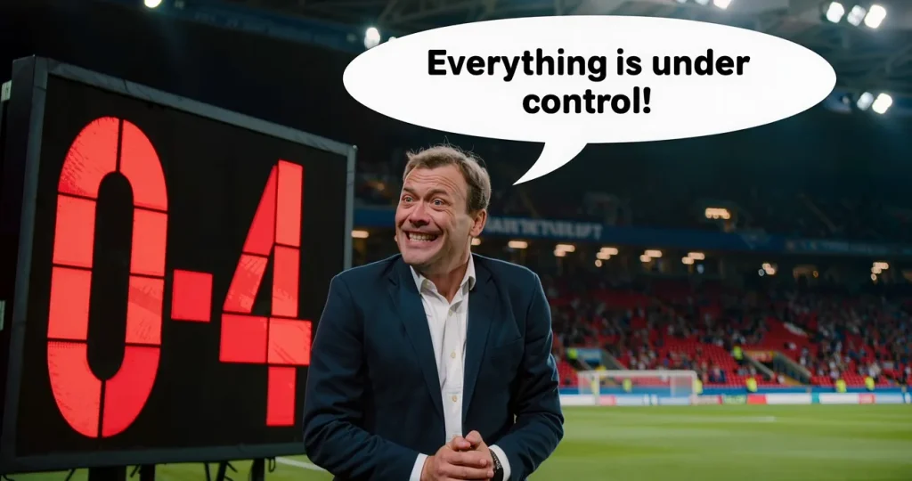 nervöser Fußballtrainer