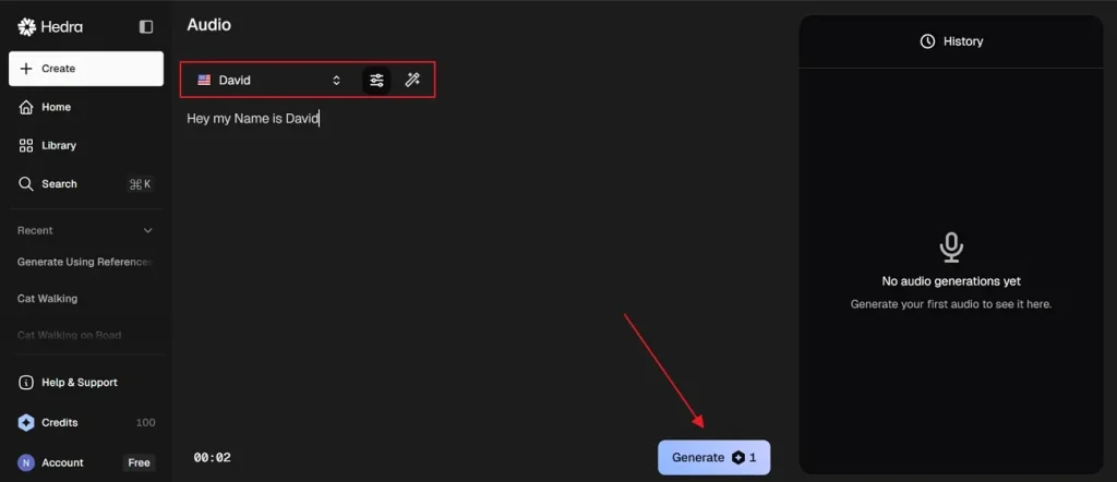 Generar audio IA para el vídeo