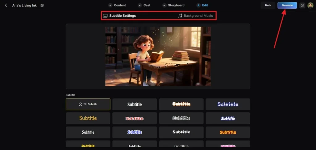 Saisir les derniers détails et générer la vidéo