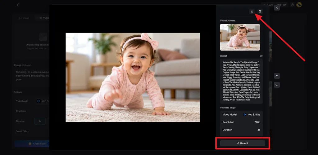 review animation before final download