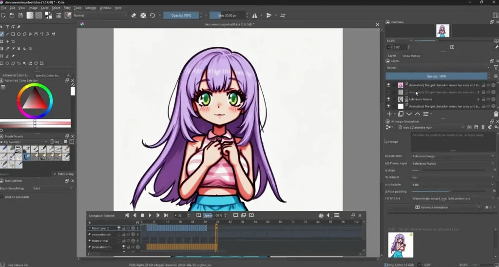 Krita AI как альтернатива OpenArt