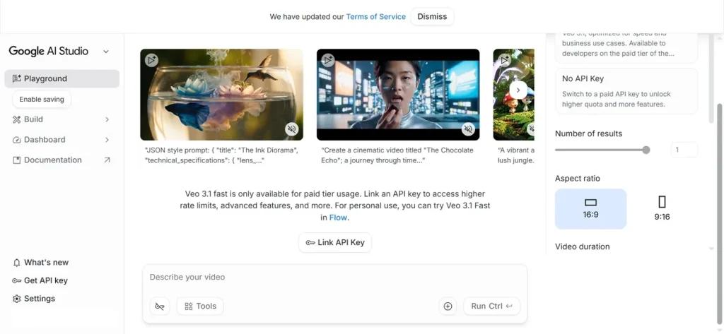 main interface of google veo 3