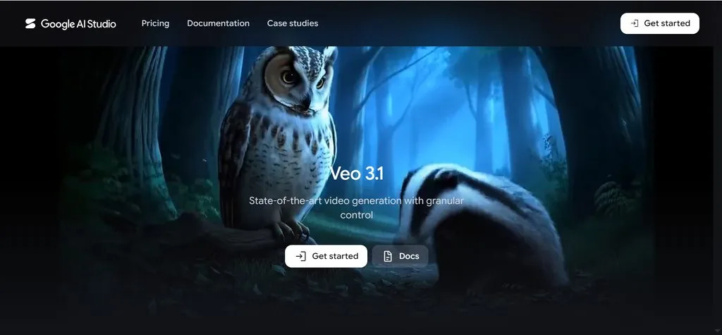 Лендинг Google Veo 3.1 для ИИ-генерации видео