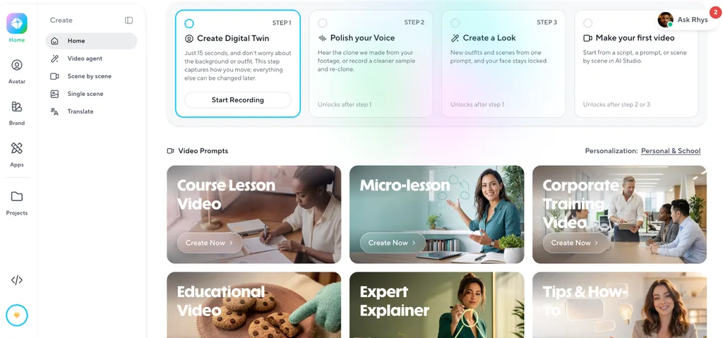 صناعة فيديوهات عرض بشخصيات رقمية باستخدام HeyGen