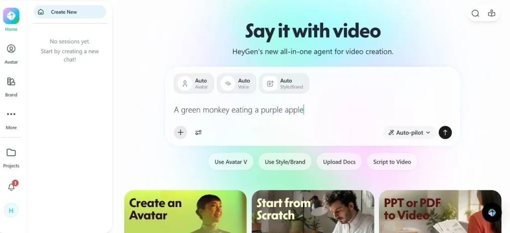 сгенерируйте видео в HeyGen