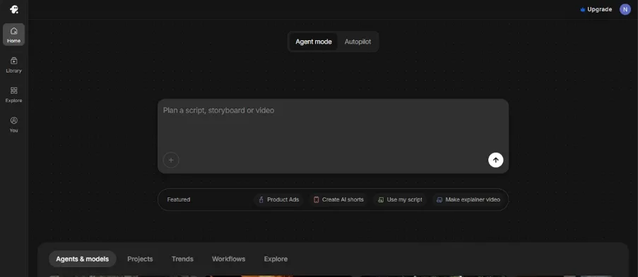 Панель InVideo AI