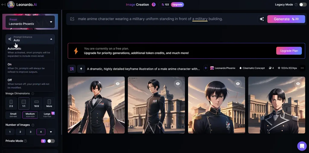 view multiple anime character variations
