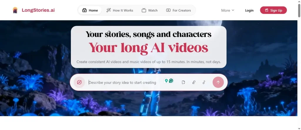 Создание длинного видео в LongStories AI