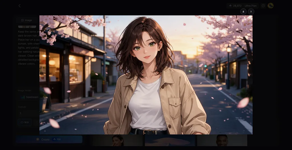 magiclight ai generated anime girl artwork