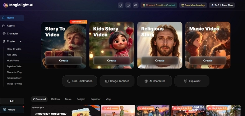 generate long videos magiclight ai