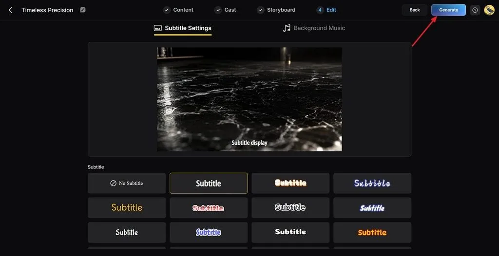 اختيار صوت الذكاء الاصطناعي وخيارات الترجمة