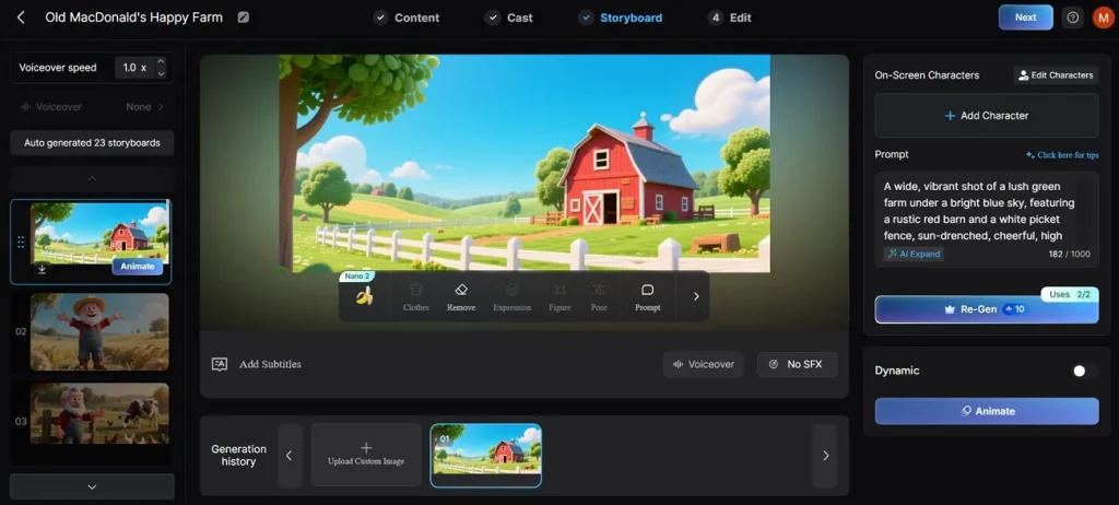 выбрать обложку видео в MagicLight AI