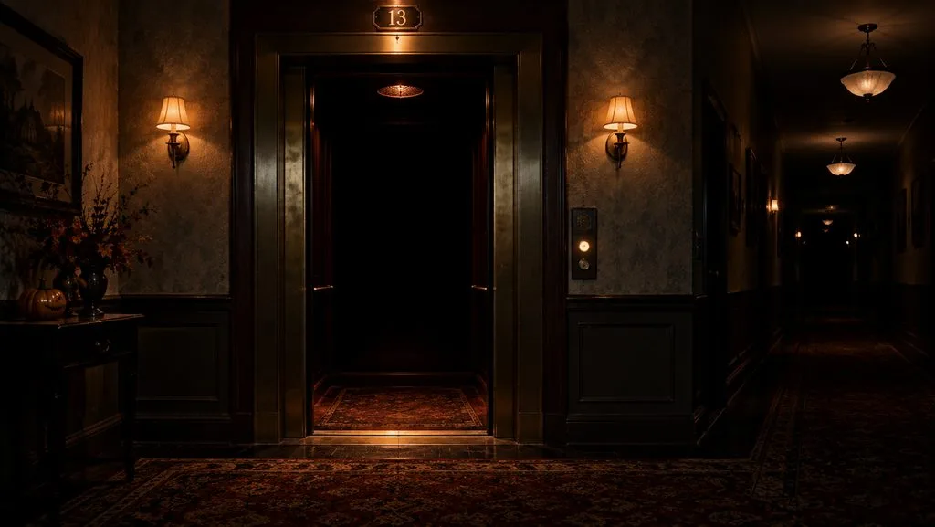 dark elevator open at midnight