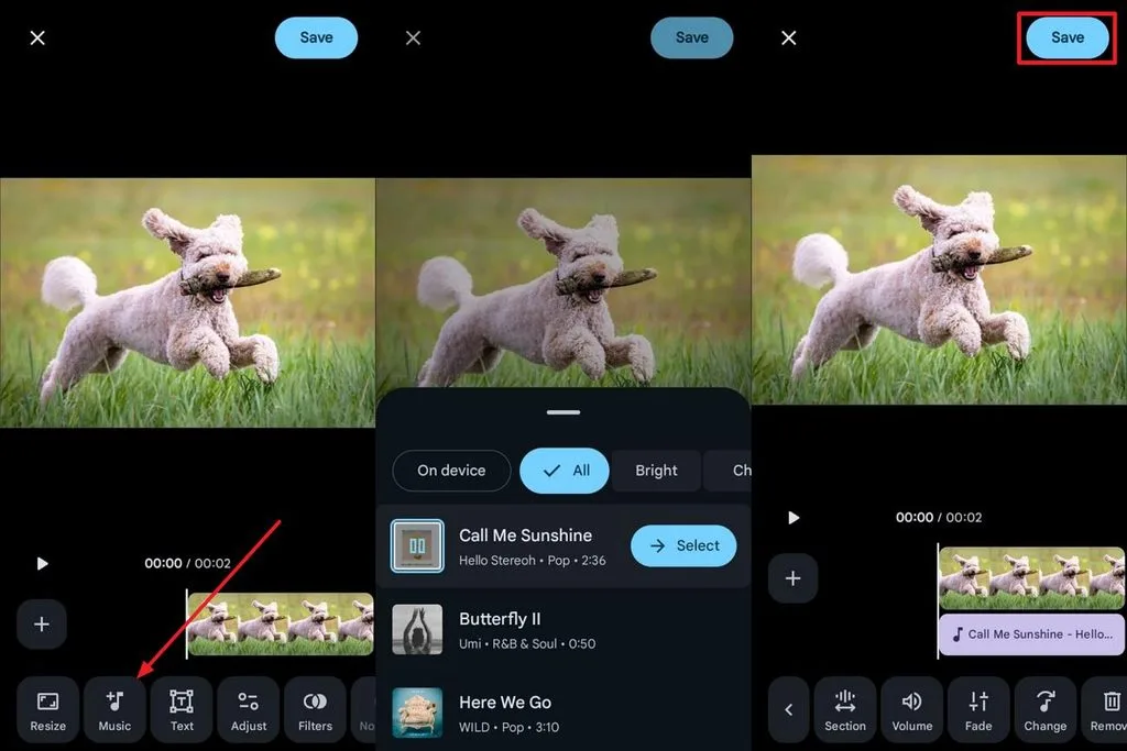 adding music to photo video