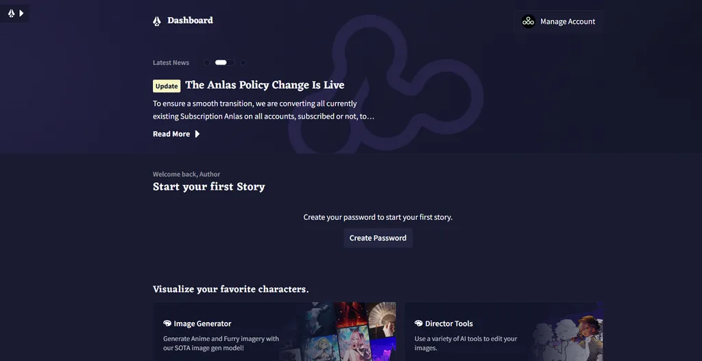 manage fantasy characters through novelai