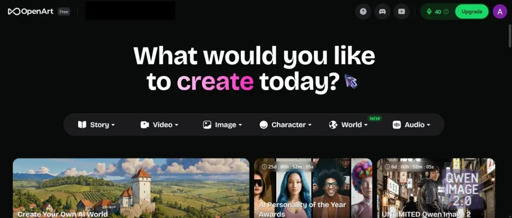 Začít tvořit video v OpenArt
