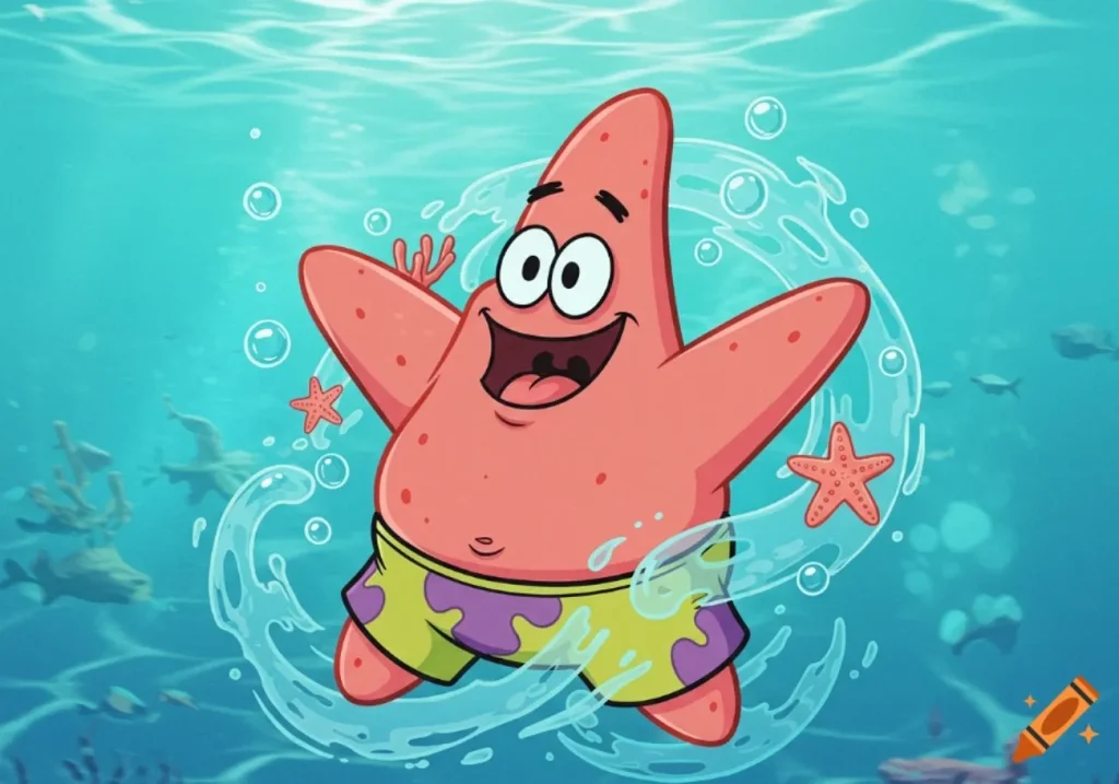 海で微笑む Patrick