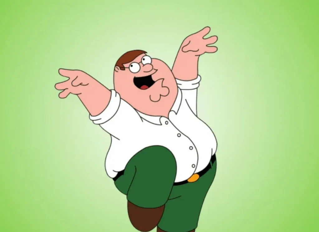 興奮してポーズする Peter