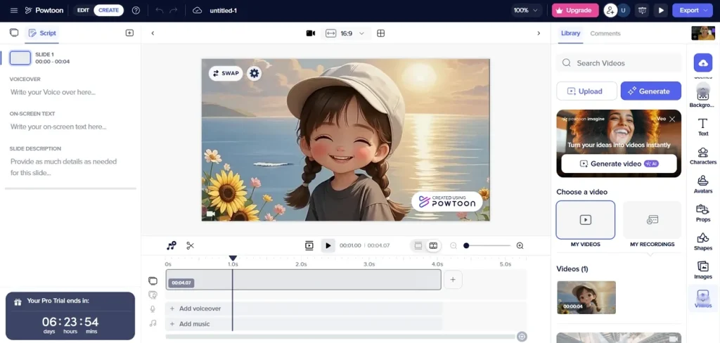 использовать Powtoon AI для игривых роликов