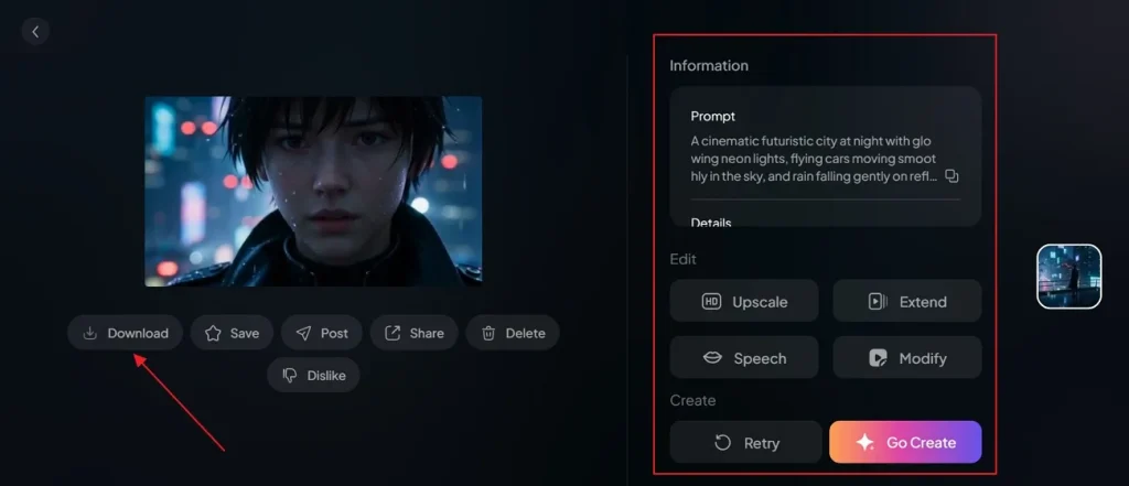 Посмотрите и скачайте видео PixVerse AI