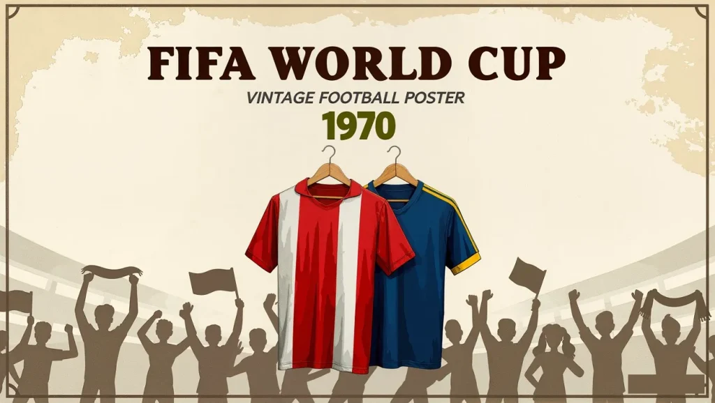 постер FIFA с винтажной формой
