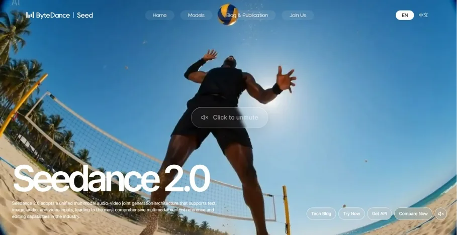 Главная страница Seedance 2.0