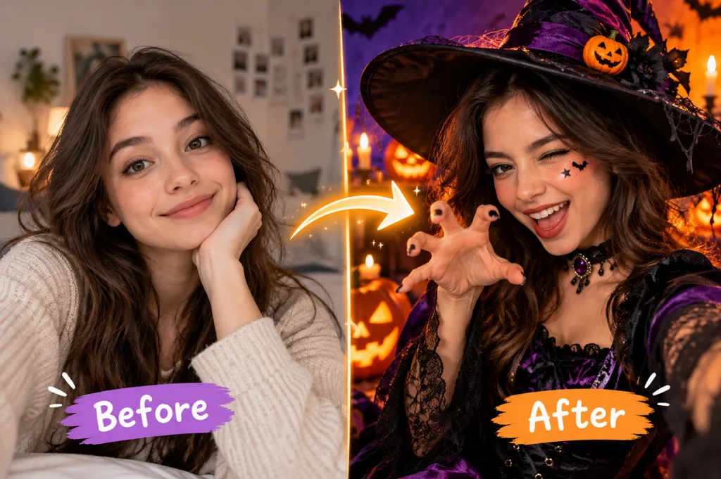 woman reveals dramatic witch makeover