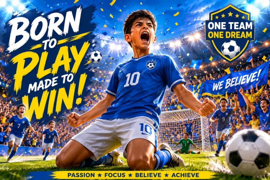 Idee für ein Fußballer-Poster