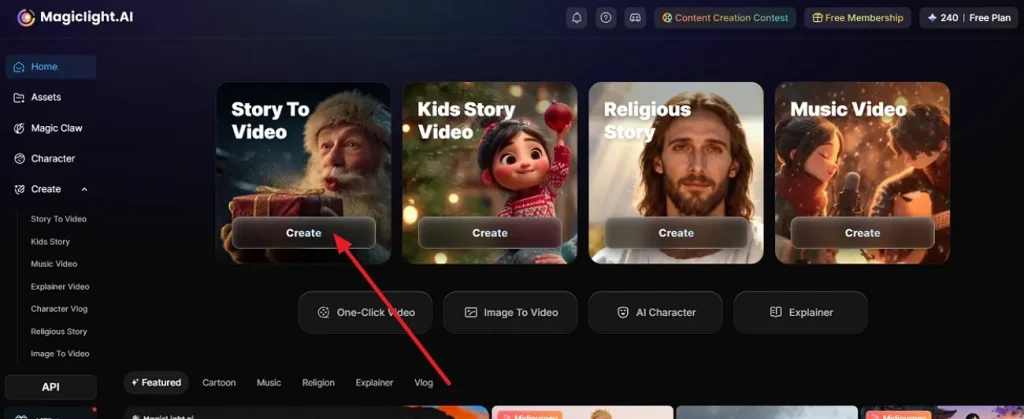 Otevřít workspace story videa