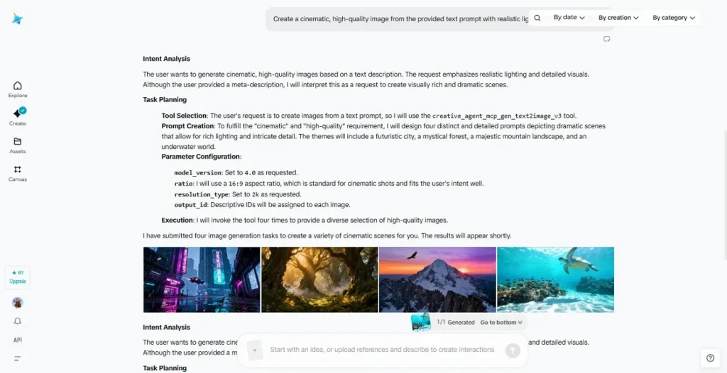инструмент изображений Dreamina AI