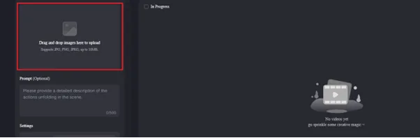 Интерфейс загрузки изображений