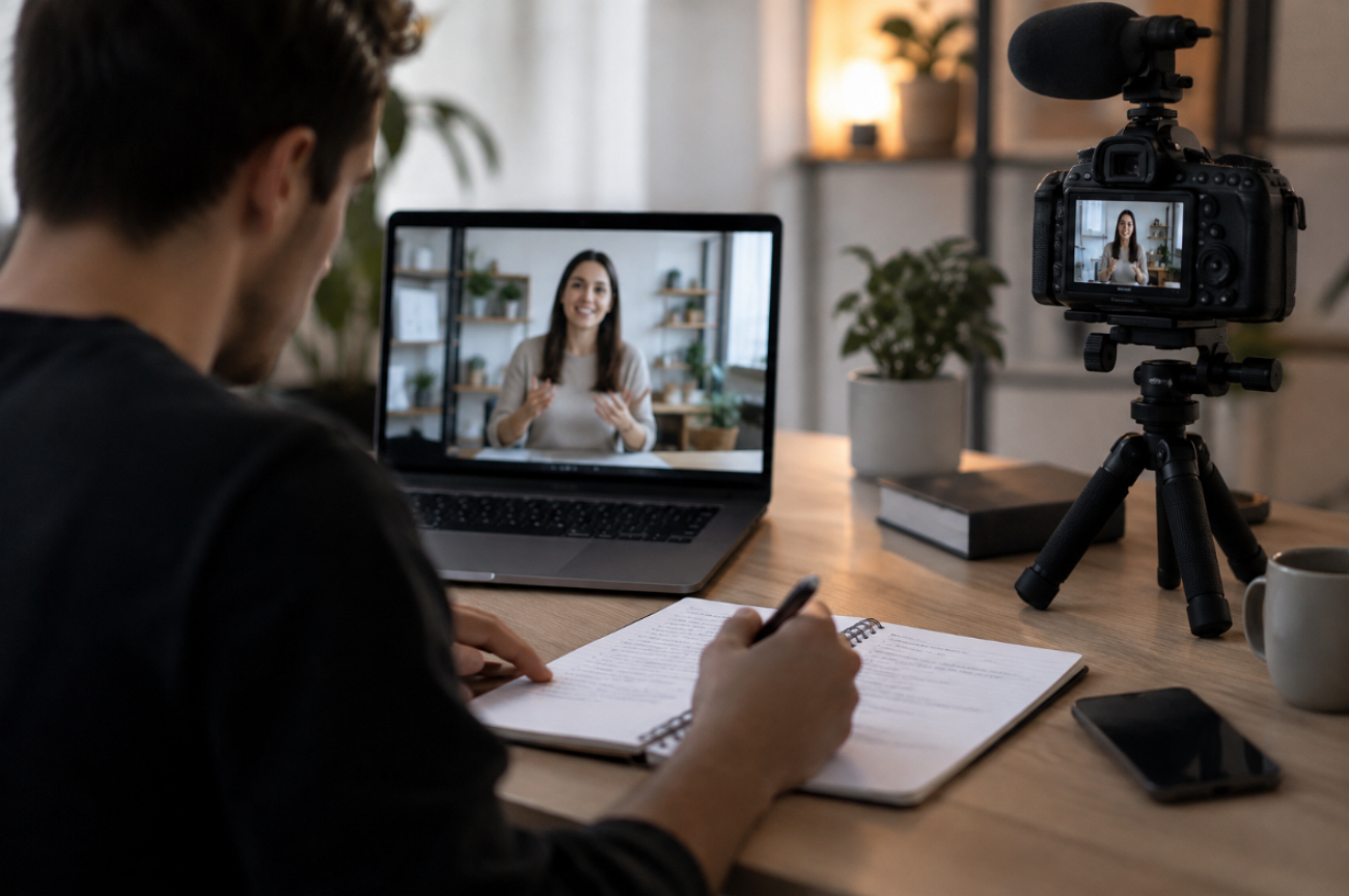 creator writing script for video
