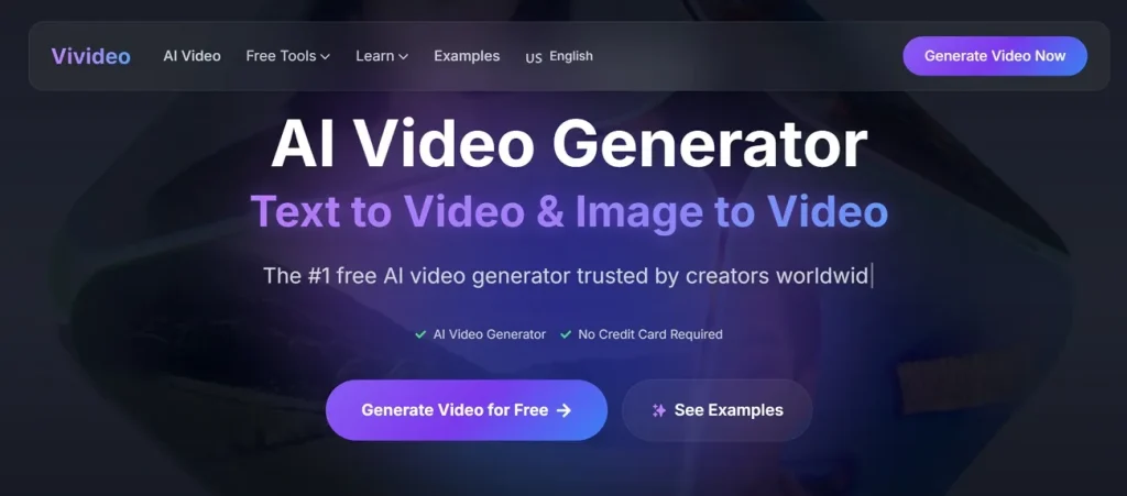 Главный интерфейс Vivideo AI